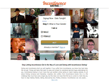 Tablet Screenshot of incontinencedating.com